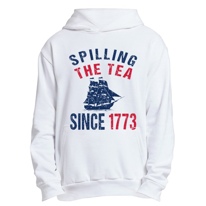 Fun 4th Of July Spilling The Tea Since 1773 History Teacher Urban Pullover Hoodie