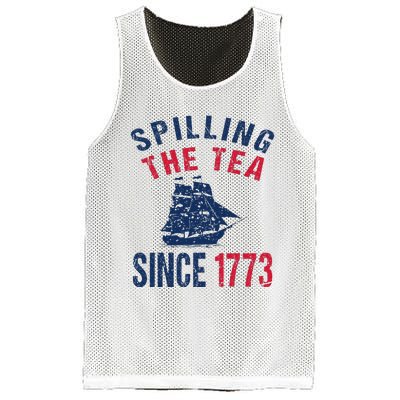 Fun 4th Of July Spilling The Tea Since 1773 History Teacher Mesh Reversible Basketball Jersey Tank