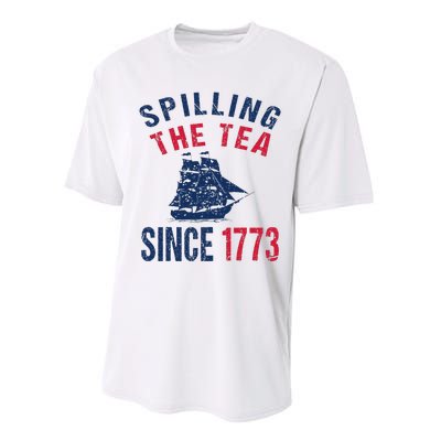 Fun 4th Of July Spilling The Tea Since 1773 History Teacher Performance Sprint T-Shirt