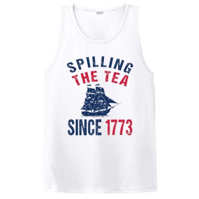 Fun 4th Of July Spilling The Tea Since 1773 History Teacher PosiCharge Competitor Tank