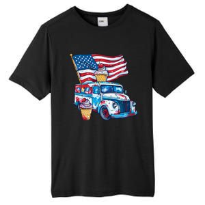 Funny 4th Of July Ice Creams Lovers And American Flag Design Cool Gift Tall Fusion ChromaSoft Performance T-Shirt