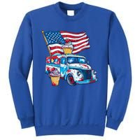 Funny 4th Of July Ice Creams Lovers And American Flag Design Cool Gift Sweatshirt