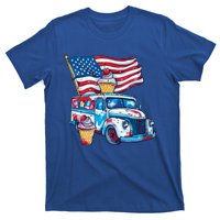 Funny 4th Of July Ice Creams Lovers And American Flag Design Cool Gift T-Shirt