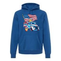 Funny 4th Of July Ice Creams Lovers And American Flag Design Cool Gift Premium Hoodie