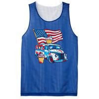 Funny 4th Of July Ice Creams Lovers And American Flag Design Cool Gift Mesh Reversible Basketball Jersey Tank