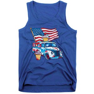 Funny 4th Of July Ice Creams Lovers And American Flag Design Cool Gift Tank Top