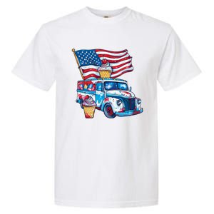 Funny 4th Of July Ice Creams Lovers And American Flag Design Cool Gift Garment-Dyed Heavyweight T-Shirt