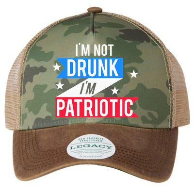 Funny 4th of July Beer Design Patriotic America Celebration Legacy Tie Dye Trucker Hat