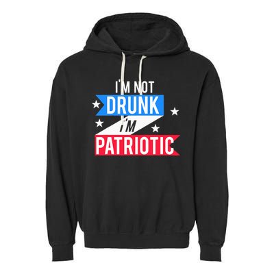 Funny 4th of July Beer Design Patriotic America Celebration Garment-Dyed Fleece Hoodie