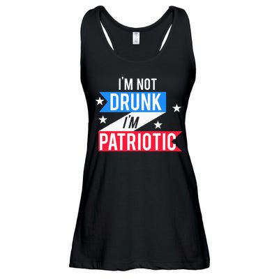 Funny 4th of July Beer Design Patriotic America Celebration Ladies Essential Flowy Tank