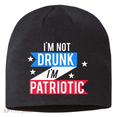Funny 4th of July Beer Design Patriotic America Celebration Sustainable Beanie