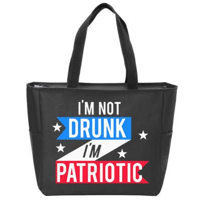 Funny 4th of July Beer Design Patriotic America Celebration Zip Tote Bag