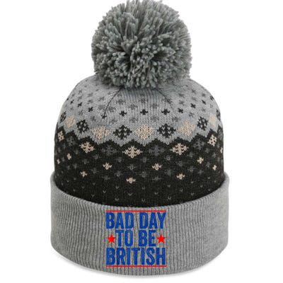 Funny 4th Of July Bad Day To Be British The Baniff Cuffed Pom Beanie