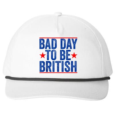 Funny 4th Of July Bad Day To Be British Snapback Five-Panel Rope Hat