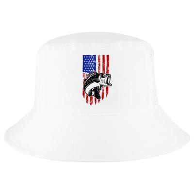 Fishing 4th Of July USA Flag Cool Comfort Performance Bucket Hat