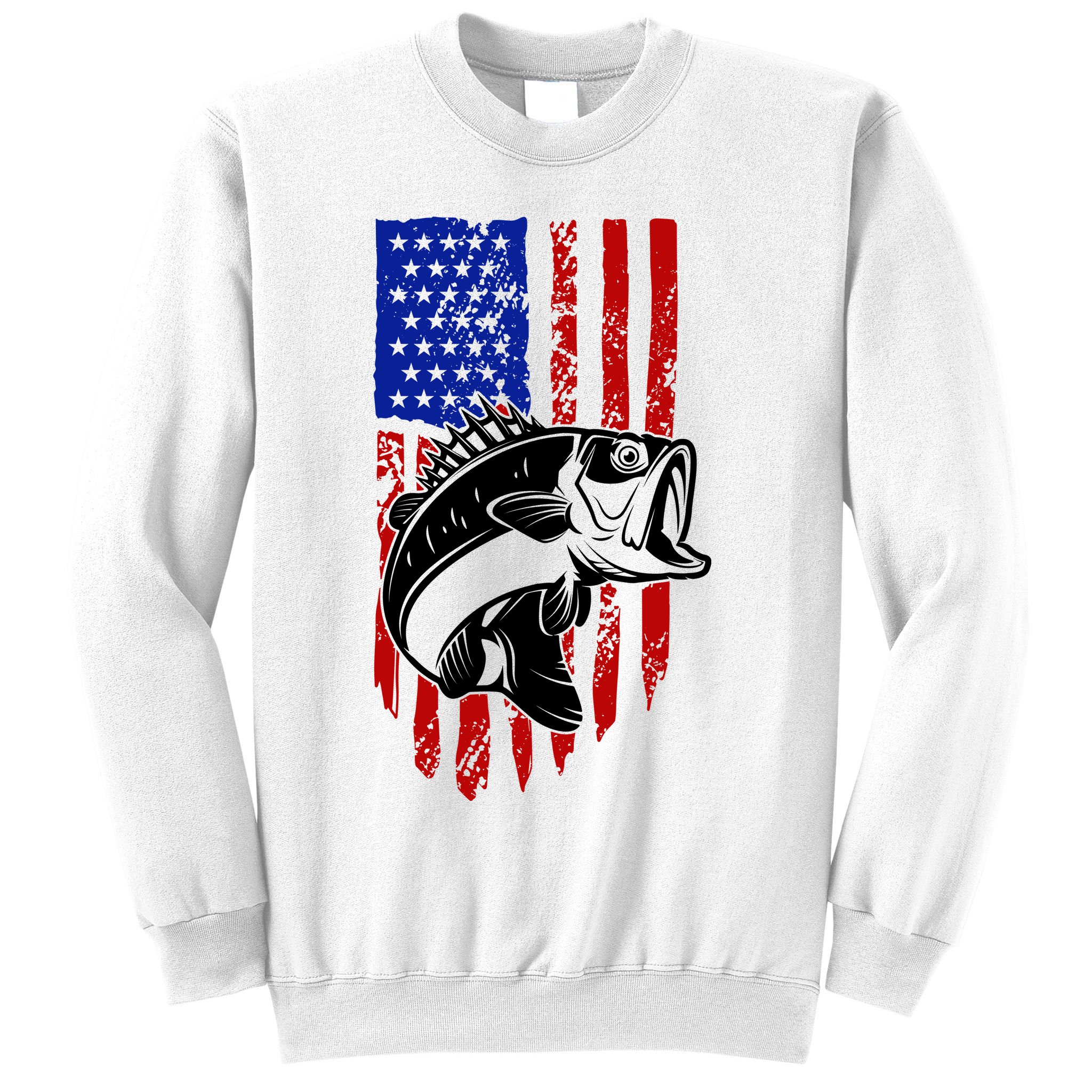 Fishing 4th Of July USA Flag Sweatshirt