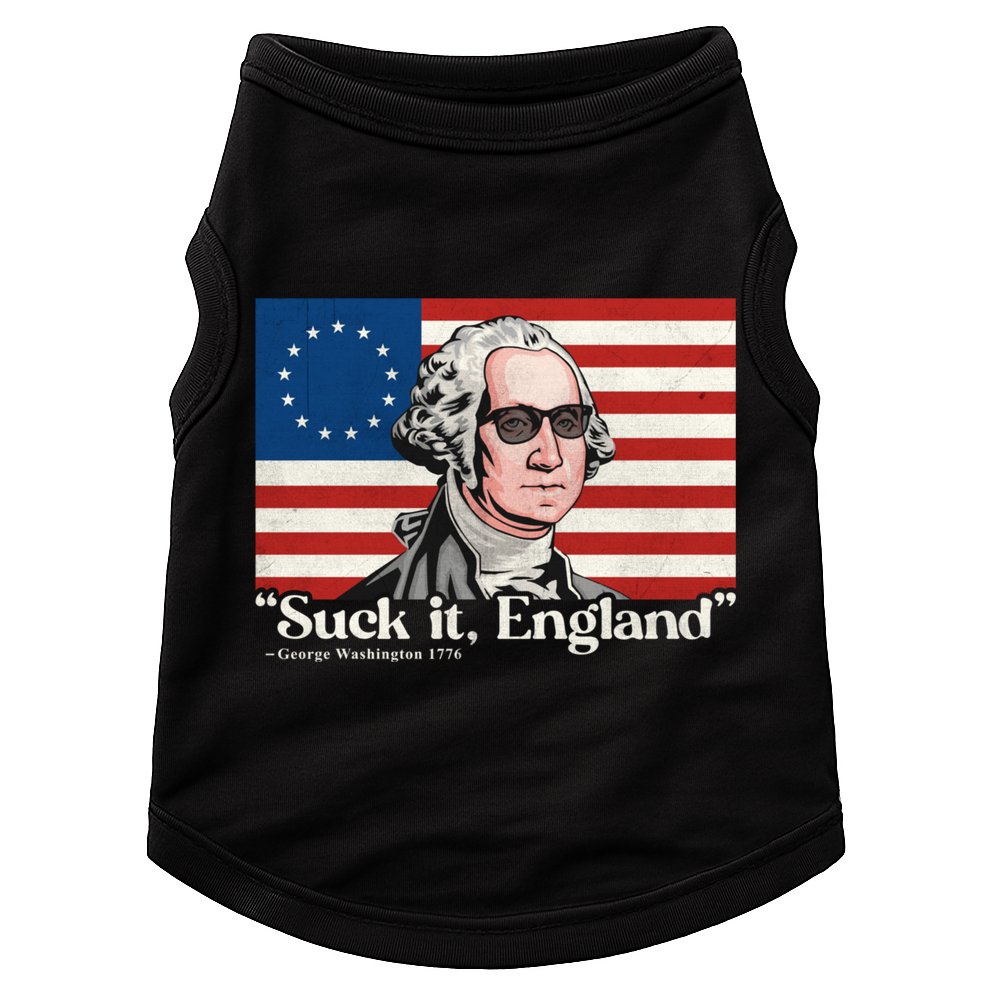 Funny 4th Of July Suck It England Patriotic 1776 USA Flag Doggie Tank