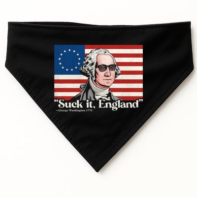 Funny 4th Of July Suck It England Patriotic 1776 USA Flag USA-Made Doggie Bandana