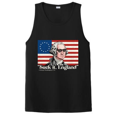 Funny 4th Of July Suck It England Patriotic 1776 USA Flag PosiCharge Competitor Tank