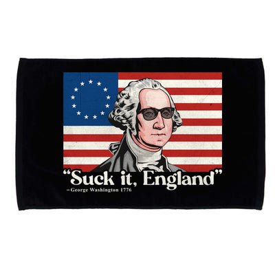 Funny 4th Of July Suck It England Patriotic 1776 USA Flag Microfiber Hand Towel