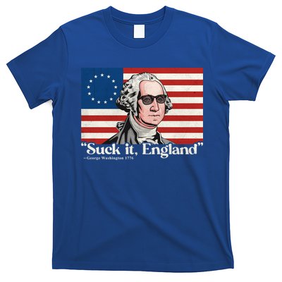 Funny 4th Of July Suck It England Patriotic 1776 USA Flag T-Shirt