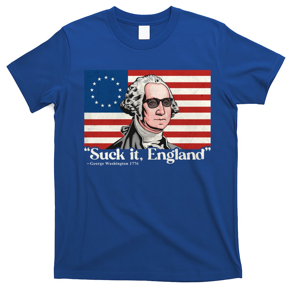 Funny 4th Of July Suck It England Patriotic 1776 USA Flag T-Shirt