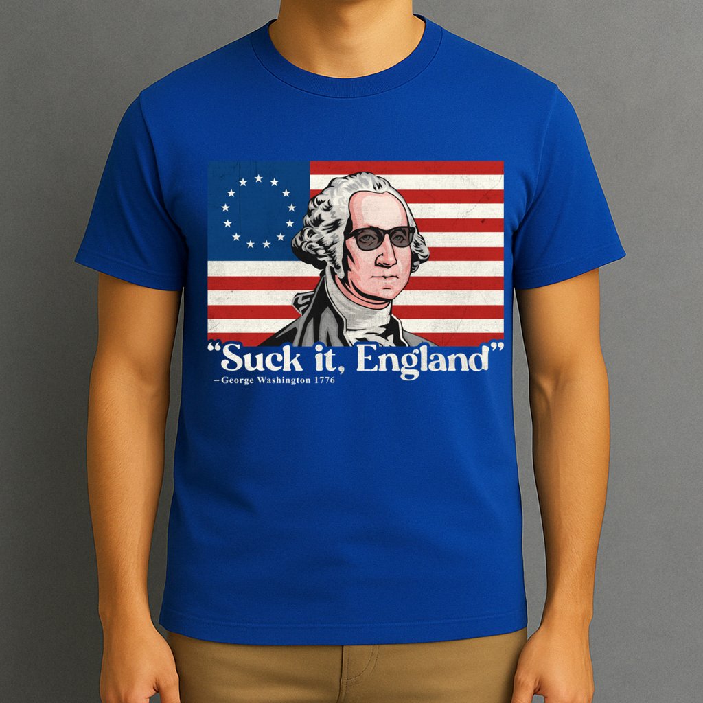 Funny 4th Of July Suck It England Patriotic 1776 USA Flag T-Shirt