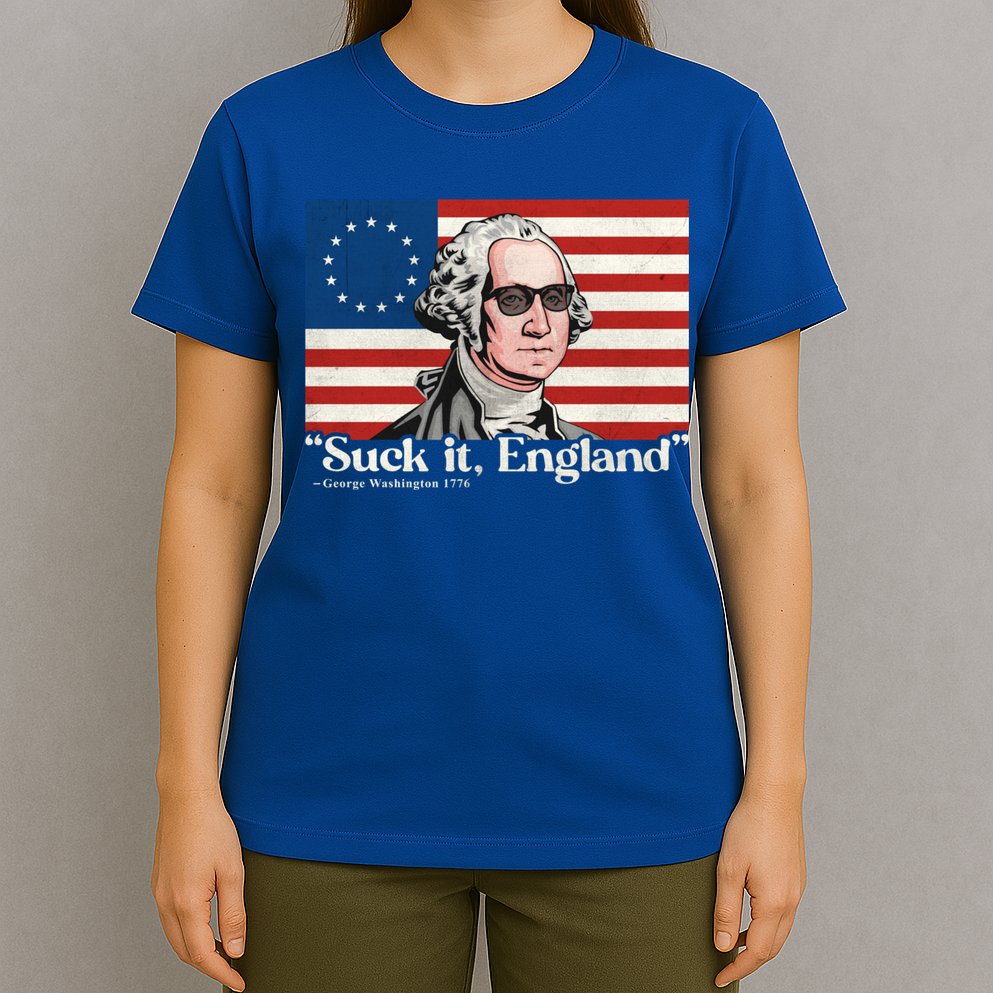 Funny 4th Of July Suck It England Patriotic 1776 USA Flag T-Shirt