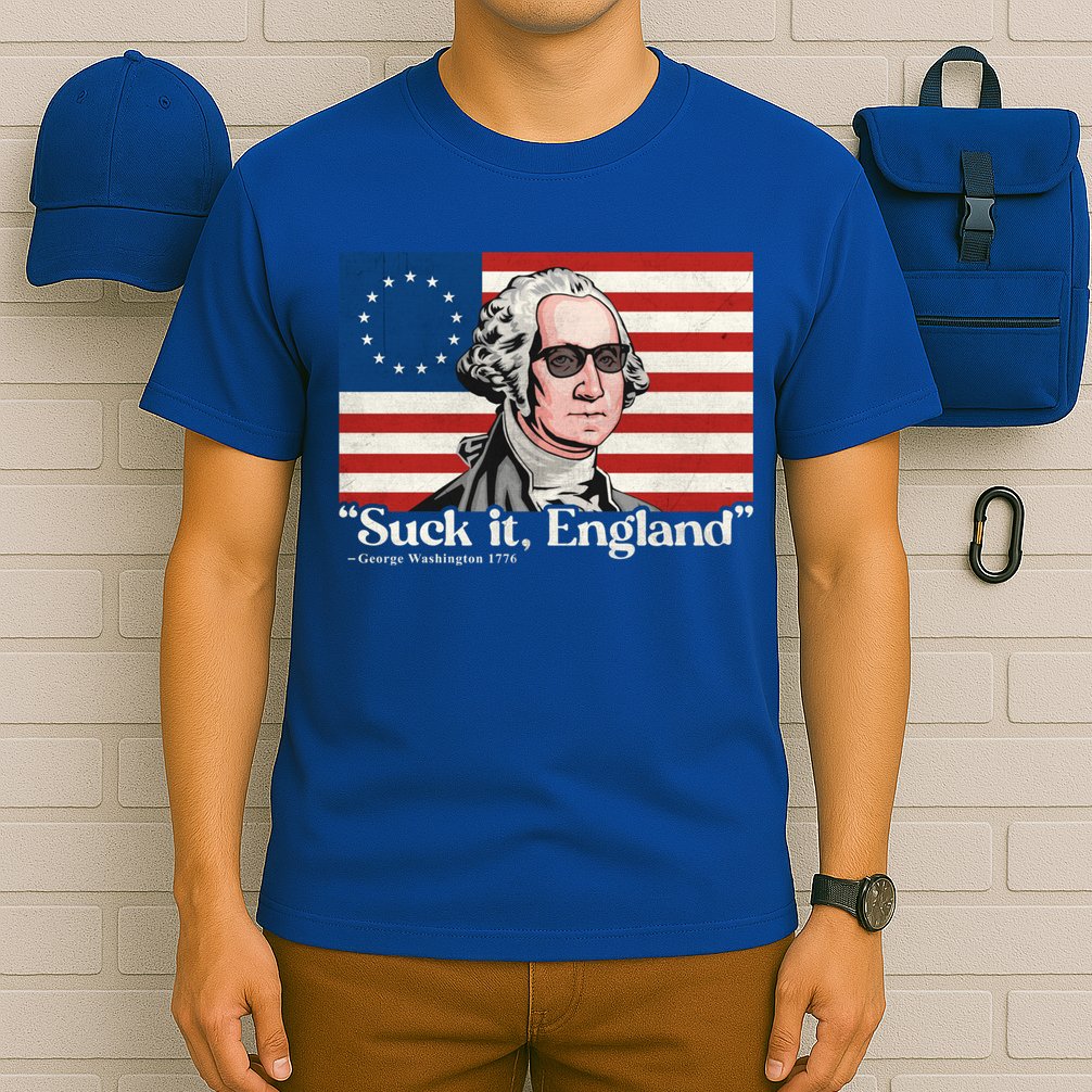 Funny 4th Of July Suck It England Patriotic 1776 USA Flag T-Shirt