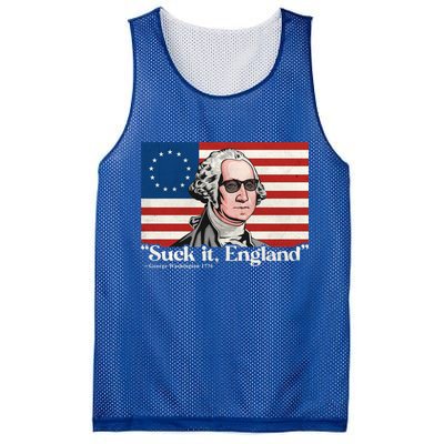 Funny 4th Of July Suck It England Patriotic 1776 USA Flag Mesh Reversible Basketball Jersey Tank