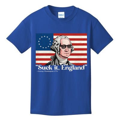 Funny 4th Of July Suck It England Patriotic 1776 USA Flag Kids T-Shirt