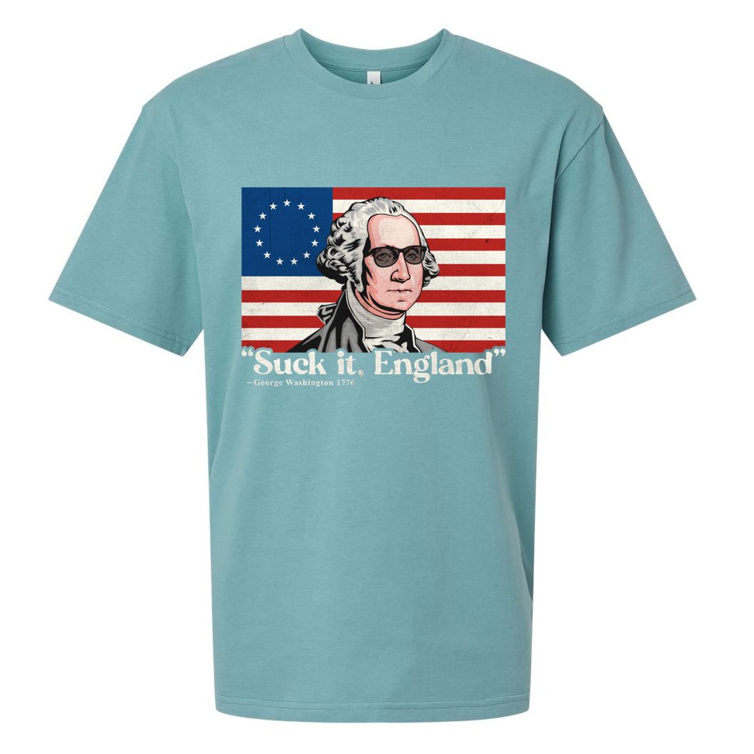 Funny 4th Of July Suck It England Patriotic 1776 USA Flag Sueded Cloud Jersey T-Shirt