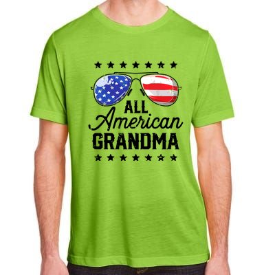 Family 4th Of July, Matching Grandma American Flag Adult ChromaSoft Performance T-Shirt