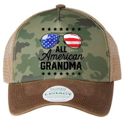 Family 4th Of July, Matching Grandma American Flag Legacy Tie Dye Trucker Hat