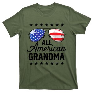 Family 4th Of July, Matching Grandma American Flag T-Shirt