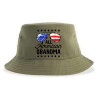 Family 4th Of July, Matching Grandma American Flag Sustainable Bucket Hat