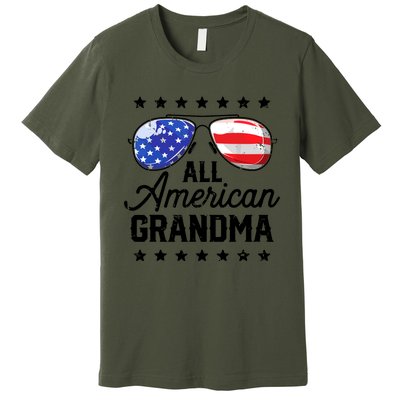 Family 4th Of July, Matching Grandma American Flag Premium T-Shirt