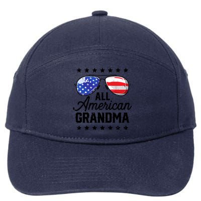 Family 4th Of July, Matching Grandma American Flag 7-Panel Snapback Hat