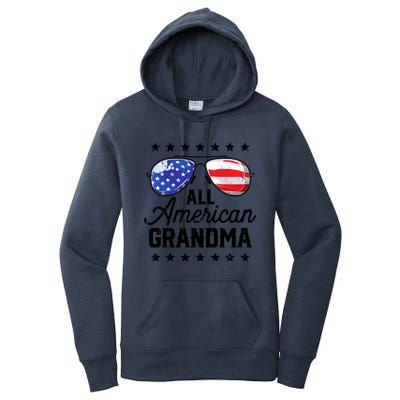 Family 4th Of July, Matching Grandma American Flag Women's Pullover Hoodie