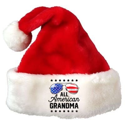 Family 4th Of July, Matching Grandma American Flag Premium Christmas Santa Hat