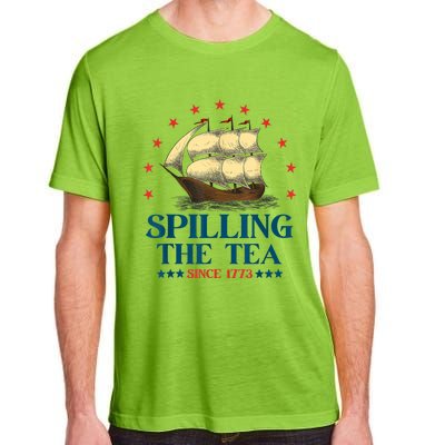 Funny 4th Of July Spilling The Tea Since 1773 Fourth Of July Adult ChromaSoft Performance T-Shirt