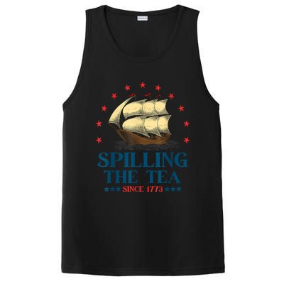 Funny 4th Of July Spilling The Tea Since 1773 Fourth Of July PosiCharge Competitor Tank