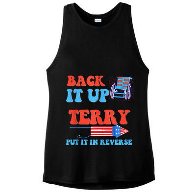 Funny 4th Of July Firework Meme Put It In Reverse Terry Ladies PosiCharge Tri-Blend Wicking Tank