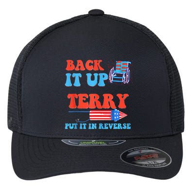 Funny 4th Of July Firework Meme Put It In Reverse Terry Flexfit Unipanel Trucker Cap