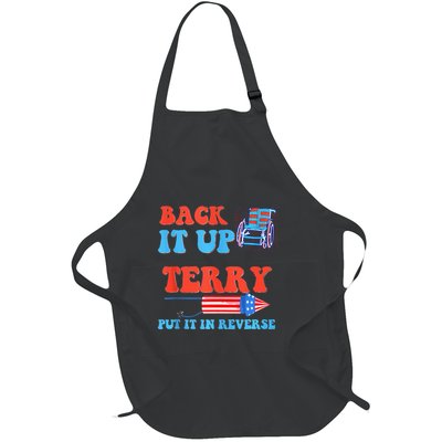 Funny 4th Of July Firework Meme Put It In Reverse Terry Full-Length Apron With Pockets