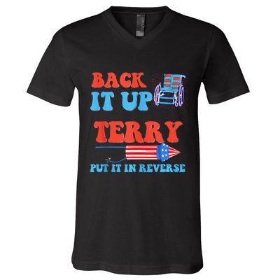 Funny 4th Of July Firework Meme Put It In Reverse Terry V-Neck T-Shirt