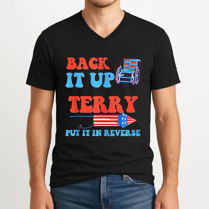 Funny 4th Of July Firework Meme Put It In Reverse Terry V-Neck T-Shirt