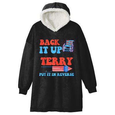 Funny 4th Of July Firework Meme Put It In Reverse Terry Hooded Wearable Blanket