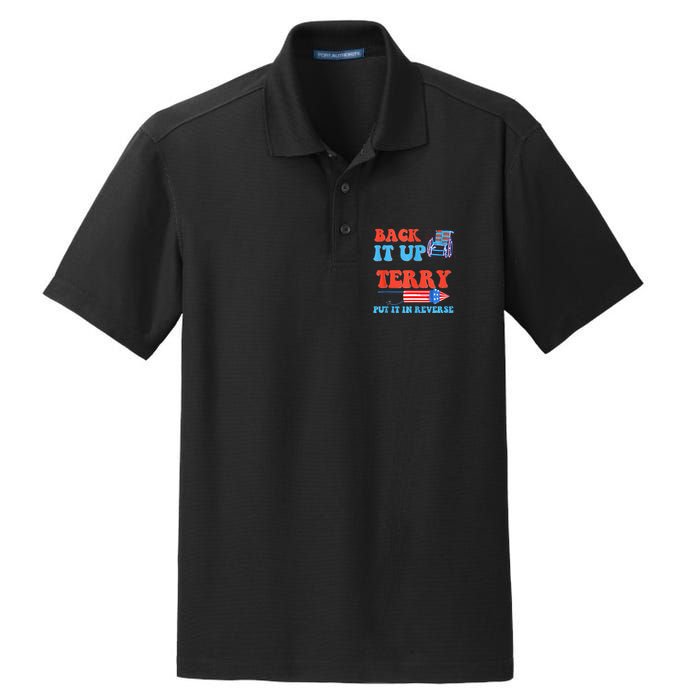 Funny 4th Of July Firework Meme Put It In Reverse Terry Dry Zone Grid Polo