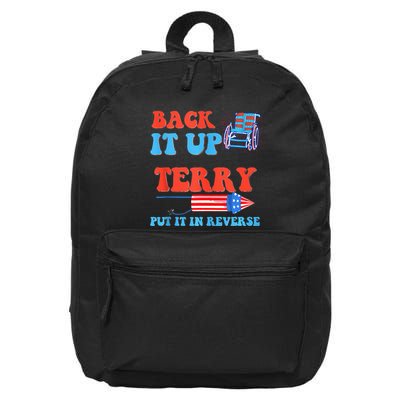 Funny 4th Of July Firework Meme Put It In Reverse Terry 16 in Basic Backpack